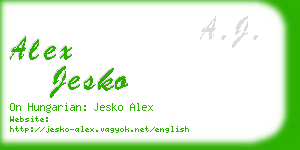 alex jesko business card